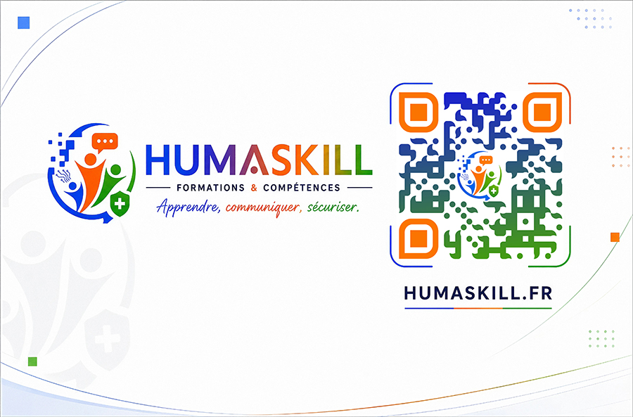 Verso de la carte de visite HumaSkill